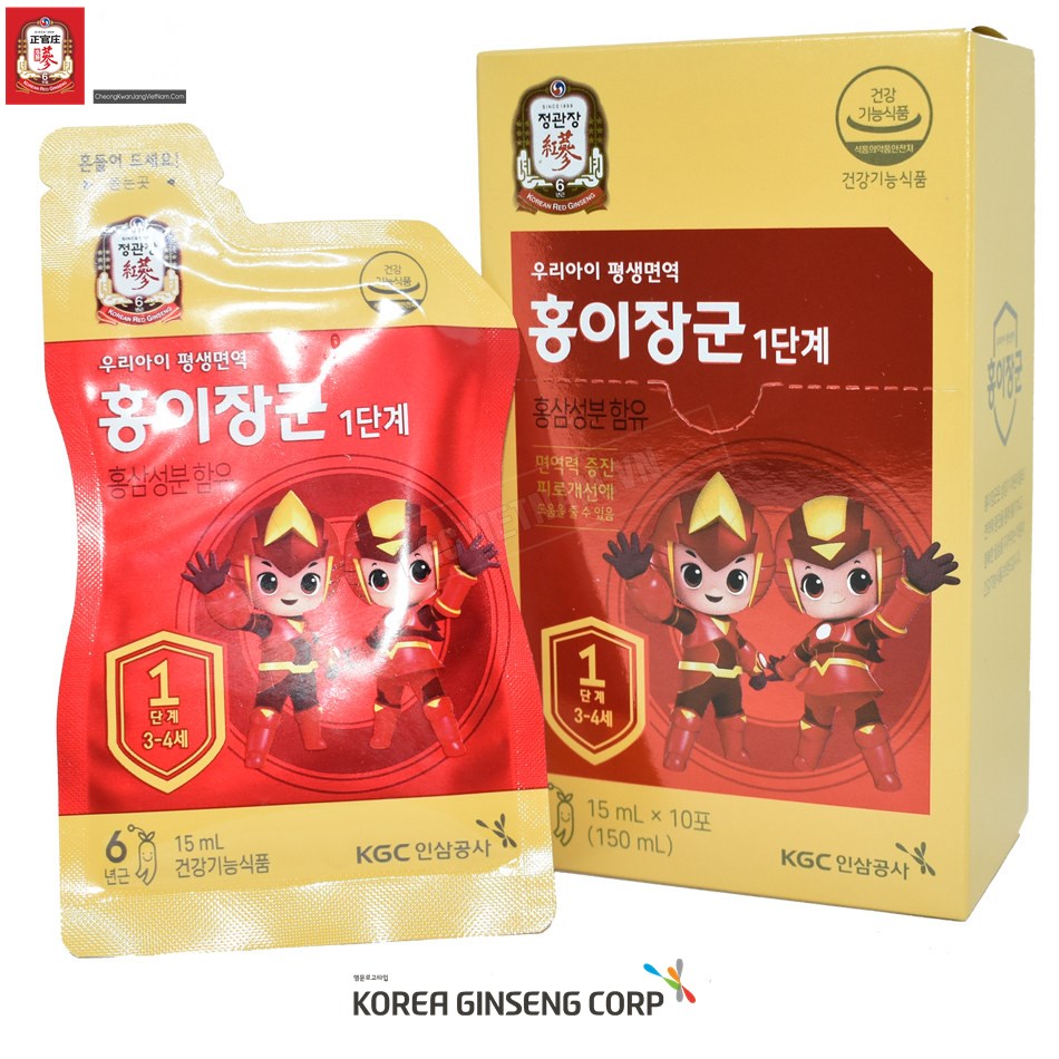 nước hồng sâm trẻ em cheong kwan jang,nước hồng sâm trẻ em kgc, korean ginseng corporation